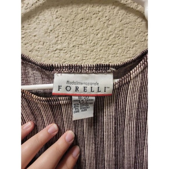 Forelli Striped Long Sleeve Tunic Size 18/20 - Picture 3 of 4